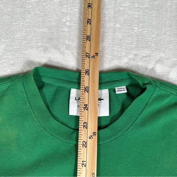 Awake NY Lacoste Men Casual T-Shirt Crew Neck Short Sleeve Embroidered Green XS - Picture 10 of 12